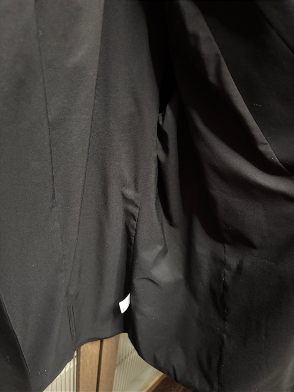Nordstrom Black Single-Button Women's Blazer with Notch Lapel - Picture 6 of 9